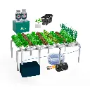 Kit hidropônico N4 NFT System para 96 plantas, jardim interno completo com nutrientes, sementes e acessórios