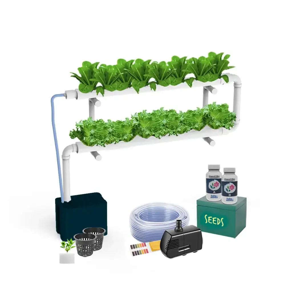 Kit hidropônico N5A NFT System para 16 plantas, jardim interno completo com nutrientes, sementes e acessórios