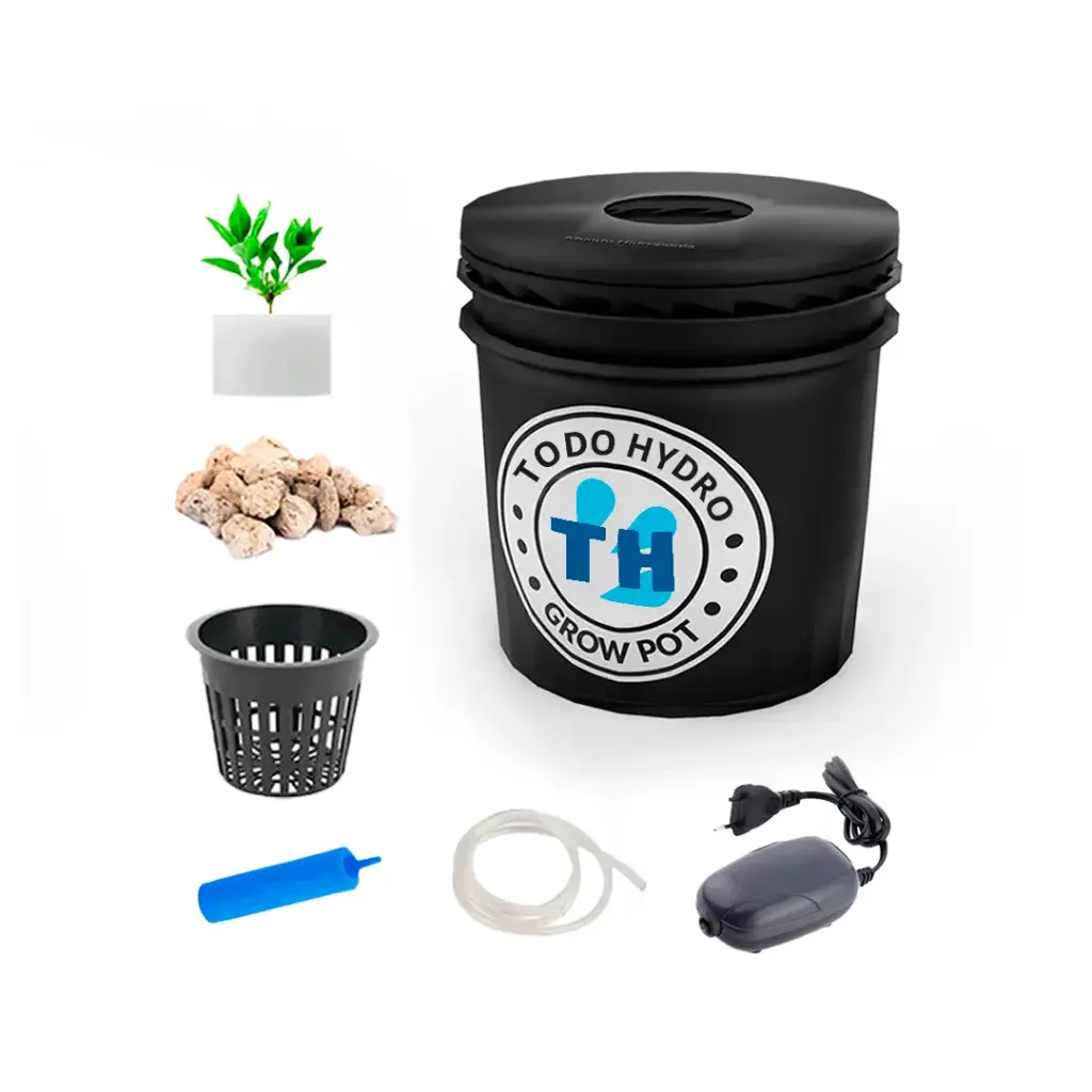 Grow Pot Original DWC Hydro Bucket Kit com bomba de ar e acessórios (16L)