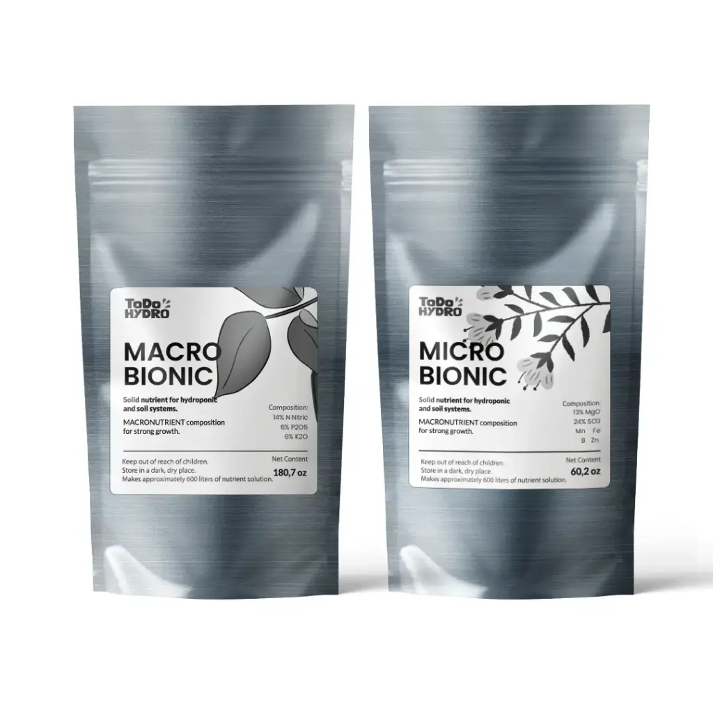 ToDo Hidro Macrobionic e Microbionic, Nutriente sólido de duas partes (Rendimento 600 Litros)