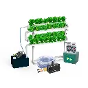 Kit hidropônico N2 NFT System para 32 plantas, jardim interno completo com nutrientes, sementes e acessórios