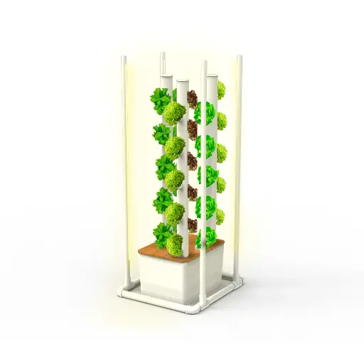 Kit hidropônico N19 Tower System para 30 plantas, jardim interno completo com nutrientes, sementes e acessórios